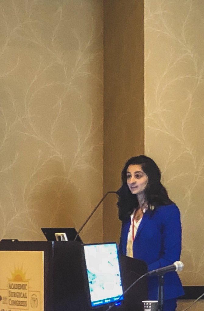 Just completed my first ever oral presentation at #ASC2019! The biggest thank you to my mentors @AdilHaiderMD @ElzerieDJ, the @CSPH_BWH team, and @AcademicSurgery I cannot express my gratitude enough for all of your support.