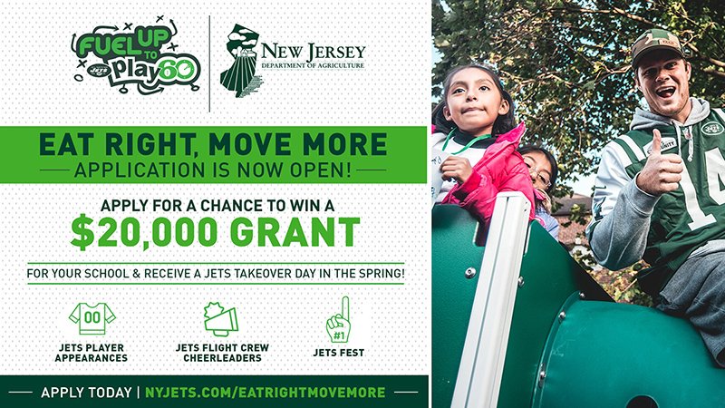 🚨 Calling all NJ teachers 🚨  👉 $20k grant 👉 #Jets takeover  🗳 nyjets.com/eatrightmovemo… https://t.co/9HHnZBe5fq