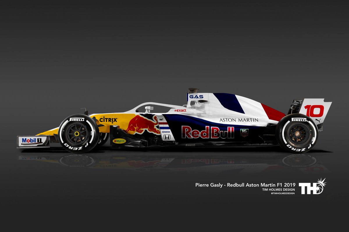timholmesdesign's tweet image. A couple of @redbullracing designs for stars @Max33Verstappen and @PierreGASLY .... thoughts? Again with a mixed team, driver livery. @F1 #F1