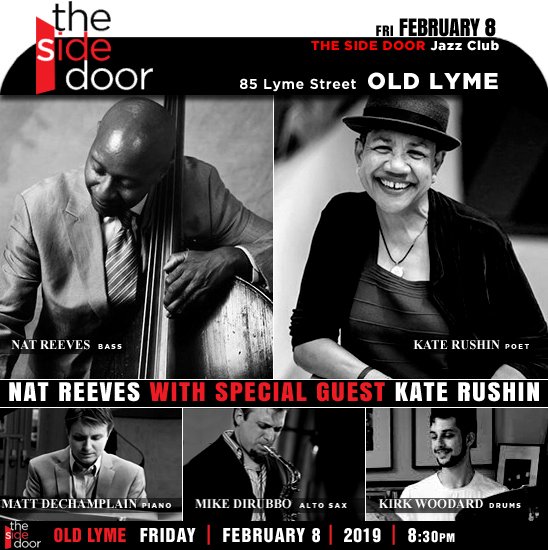 jazzsharing's tweet photo. #TheSideDoor #OldLyme
NAT REEVES W/ special guest KATE RUSHIN
* #NatReeves bassist, composer
→https://t.co/Pj8ViKY6Bk
W/ @mikedirubbo #MattDeChamplain #KirkWoodard
* #KateRushin
→https://t.co/oHK6VCfDFs
Fri| FEBRUARY8 | 8:30pm
→https://t.co/p4hoxYfQcE
>https://t.co/OgRjxVdlKh https://t.co/7Zg0PNbu9d