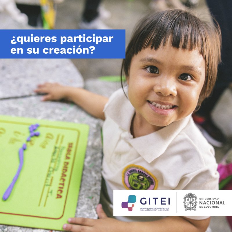 UNALOficial's tweet photo. #ComunidadUN ¡Juntos podremos diseñar un set de objetos que contribuya a que niñas y niños disfruten de su experiencia educativa en preescolar! +Info e inscripciones aquí ➡️ https://t.co/HVTKC1SH4q @GITEIUnal https://t.co/81yPv374Di