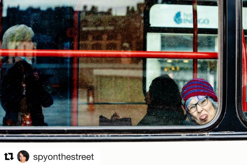 🎥#spyonthestreet 

Down with the kids.

Thank you funny lady for your perfect irreverence. The crazy thing was; that a group of ladies at the bus stop saw this act and they all stuck their tongue out at me too! I wish I'd caught them on #camera - but you can't have it all!#nyc