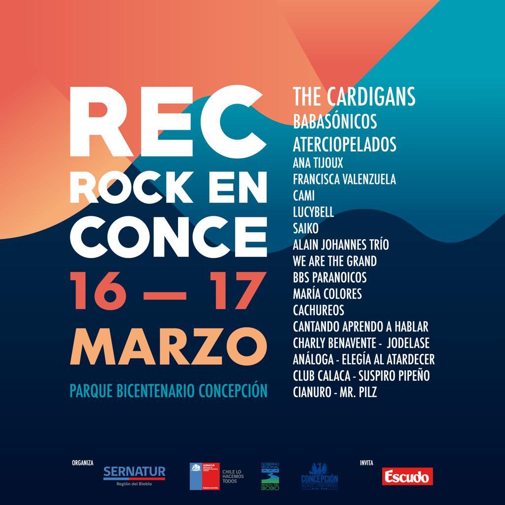 <a href="/WeAreTheGrand/">We Are The Grand</a> y <a href="/lucybelloficial/">Lucybell</a> estarán en el próximo @RockEnConce! 16 y 17 de marzo Parque Bicentenario Concepción <a href="/CharcoChile/">Charco Chile</a>