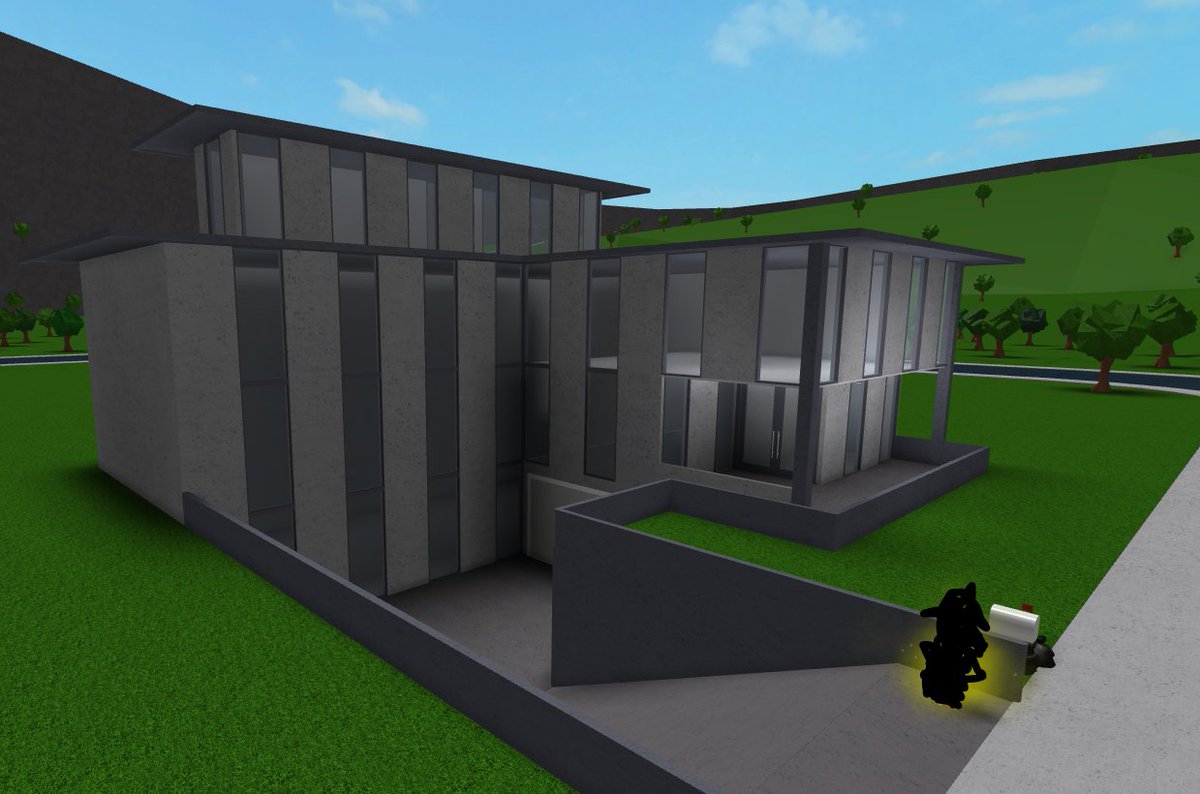 Bloxburg Farming - new futuristic house with indoor pool balcony roblox adopt me