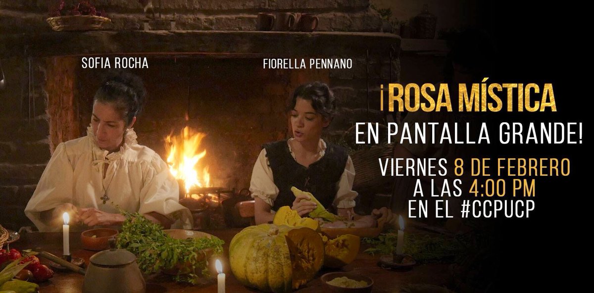 ¿No llegaste a ver #RosaMística en los cines?
¡Esta es tu oportunidad! Mañana viernes 8 de febrero a las 4 pm en el CENTRO CULTURAL PUCP 🌹🌹 Entradas a solo 10 SOLES via Joinnus
#cineperuano #filme #peliculas #ciclo #de #verano  #cine  <a href="/sofiarouch/">Sofía Rocha</a> <a href="/FiorellaPennano/">Fiorella Pennano</a>
