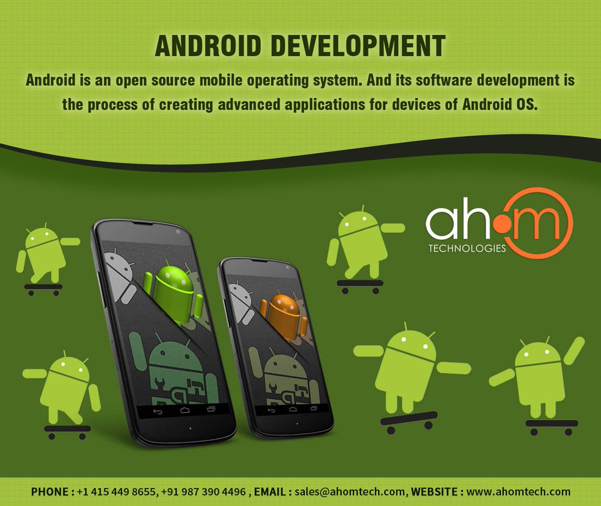 Android apps can be written using Java or Kotlin languages and by the help of the Android software development kit (SDK).
Read More at : https://www.ahomtech.com/android-development-services-india/ …
#Android #AndroidDevelopment #Technology #AndroidApps #MobileAppDevelopment #MobileTechnology #Ahom #AhomTech