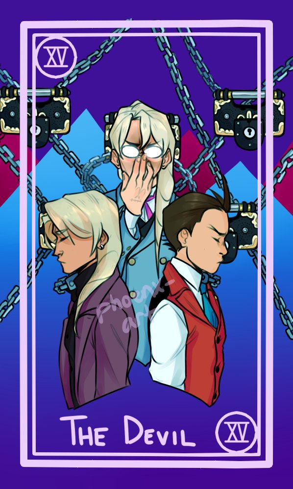 And the Devil! Contact me if you'd like to commission the last 3 cards left for the completed deck!

#AceAttorney #KristophGavin #ApolloJustice #KlavierGavin