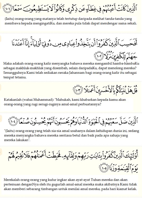 Surah al kahfi 1-10 dan 100-110