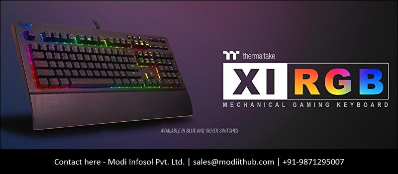 Modiinfosol's tweet photo. #Thermaltake X1 RGB #Mechanical Gaming Keyboard for your PC 
For more details call us :  Modi Infosol Pvt. Ltd. | 011-40746900 https://t.co/ecF5Tno6Xo