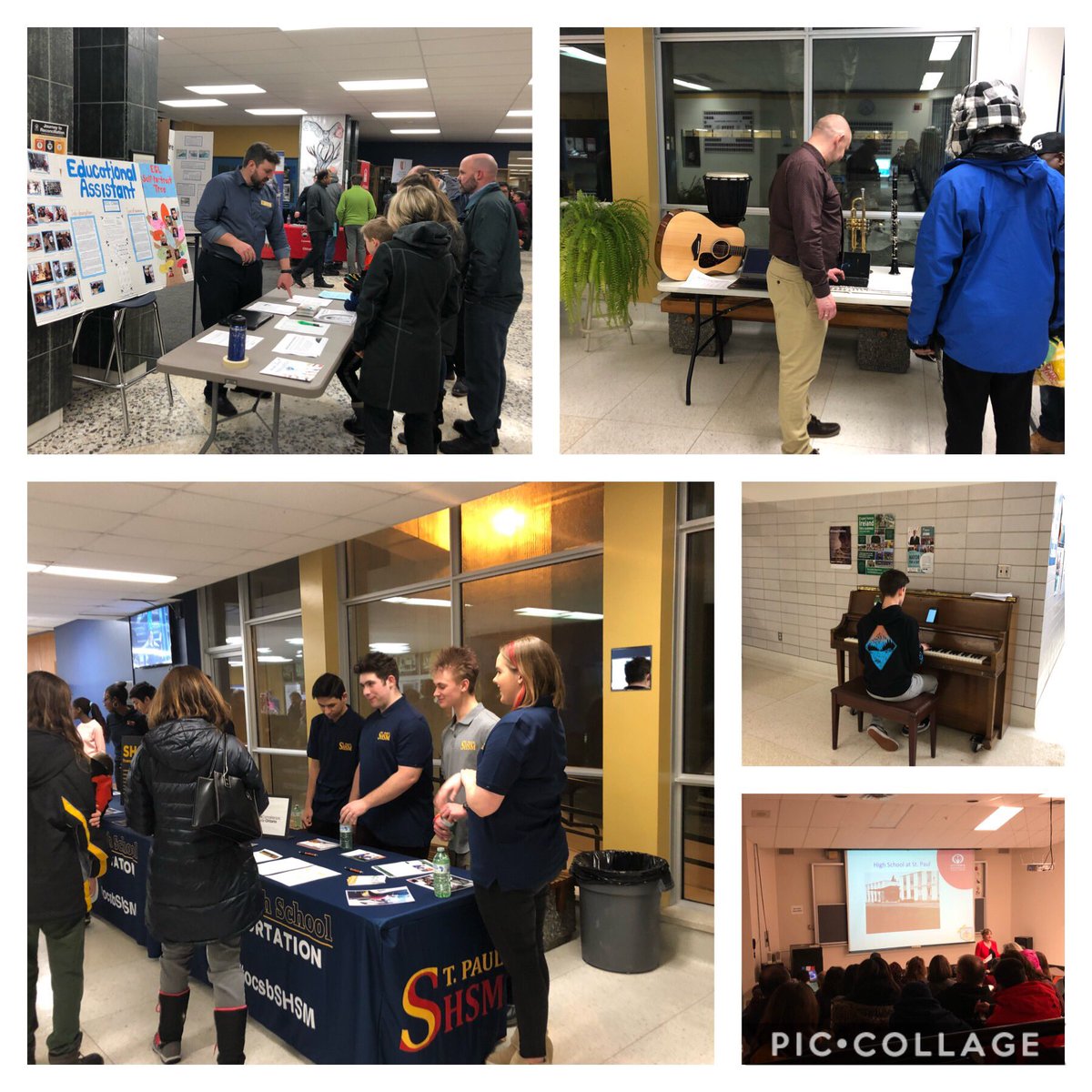 Great turnout @StPaulOCSB for high school program night. Lots of new insight into options for our future grade 9s. #BeStPaul #ocsbSHSM