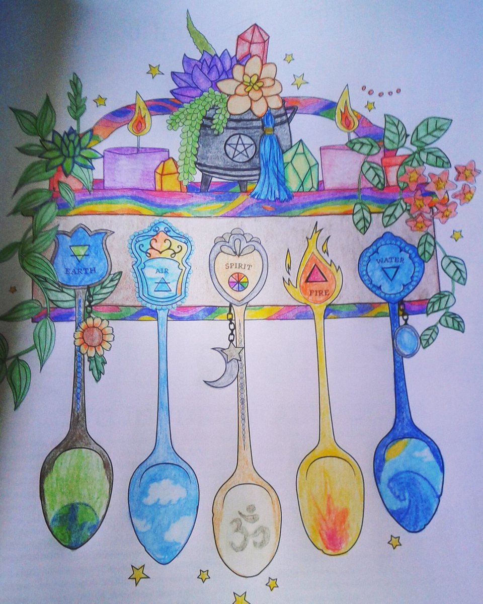 HippieHalfBrit's tweet photo. More rainbows, and my favorite - so far.😉
#coloringbookofshadows #witchlife #rainbows #elementspoons #relaxing #adultcoloring #coloredpencils #afavorite #antistress ❄❄ #onacoldday ❄❄ https://t.co/Cqltt1HuLX