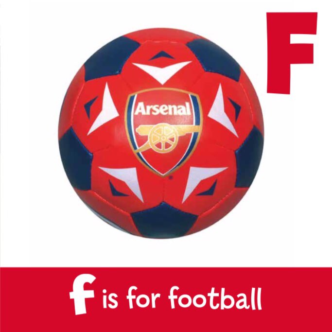 Have you got that #FridayFeeling? F is for Friday, fun and football! The Arsenal ABC in collaboration with <a href="/Arsenal/">Arsenal</a> #football #arsenal #ChildrensBooks