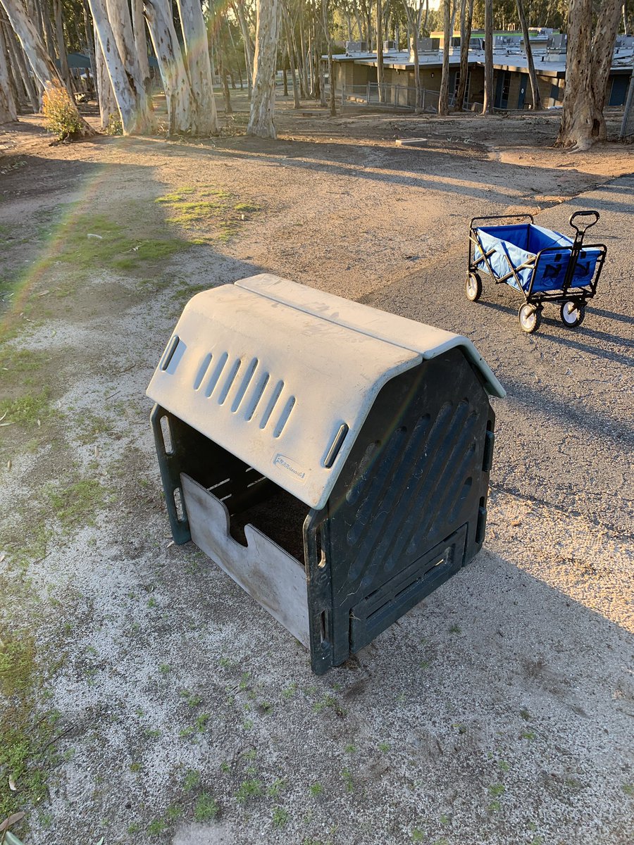 KyleJwilke's tweet photo. My late Grandfather, Donald Loos, was an avid composter. @Santiago_STEAM is the perfect home for one of his composters. Excited to fill this thing up with students green waste! #composting #greenedu https://t.co/c37wwlna9t