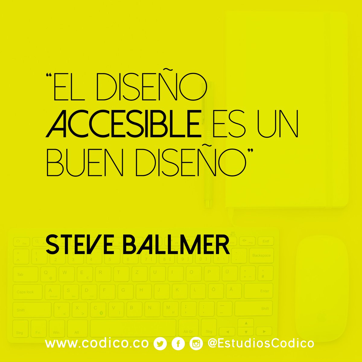 estudioscodico's tweet image. El diseño es para todos.
#Codico #Marketing #Publicidad #Diseño #Design #GraphicDesign #Barranquilla #Colombia #Accesibilidad