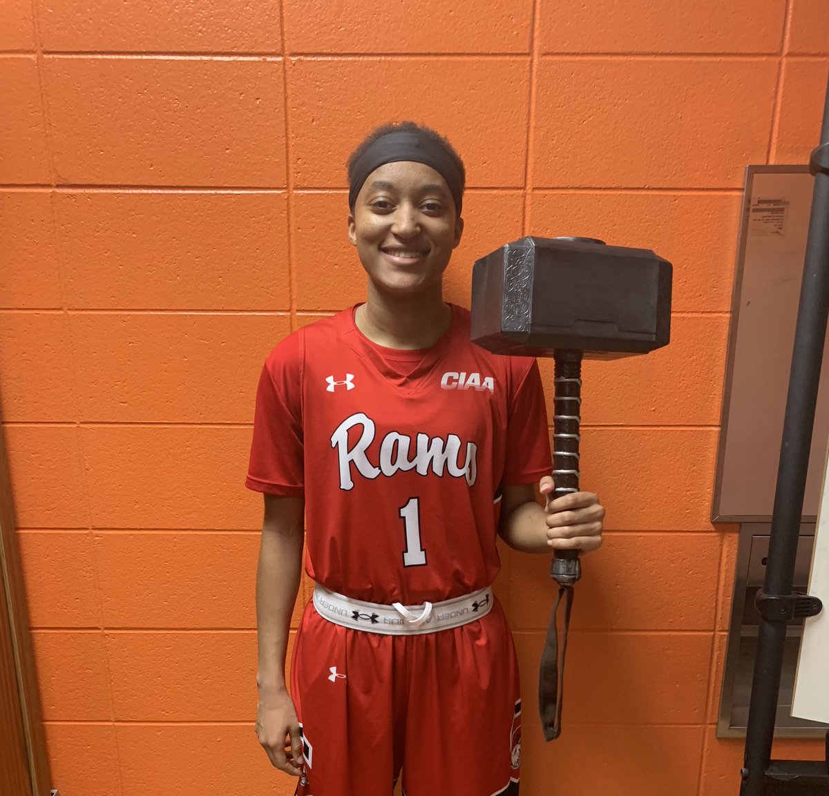 In a BIG win against Claflin University the hammer was laid down by Freshman Guard Hailey Gipson with 16 points 6 assist and 5 steals! #WeSeeRed #WSSUBASKETBALL #RamPride