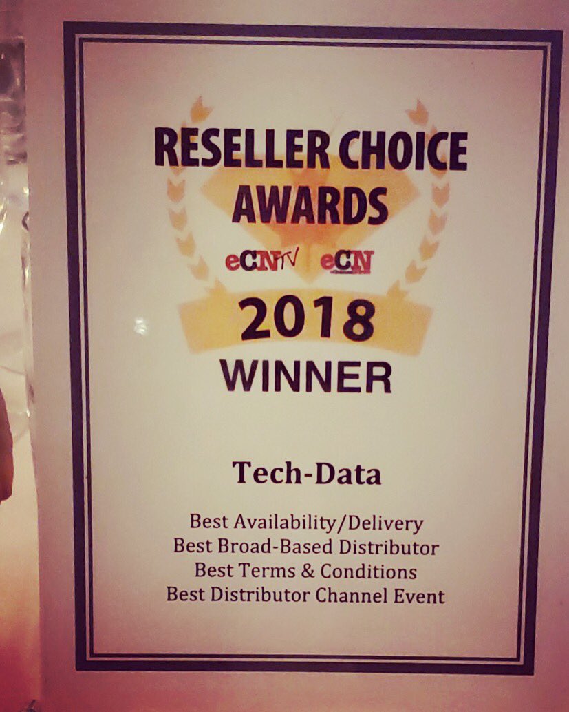 TechDataCanada's tweet image. Thank you for your votes and for recognizing Tech Data Canada!
Tech Data Canada was named Best Distributor for the 12th consecutive year at the Reseller Choice Awards!
#resellerchoice #bestdistributor #techdatacanada #honoured #recognition #thankyou #industryawards