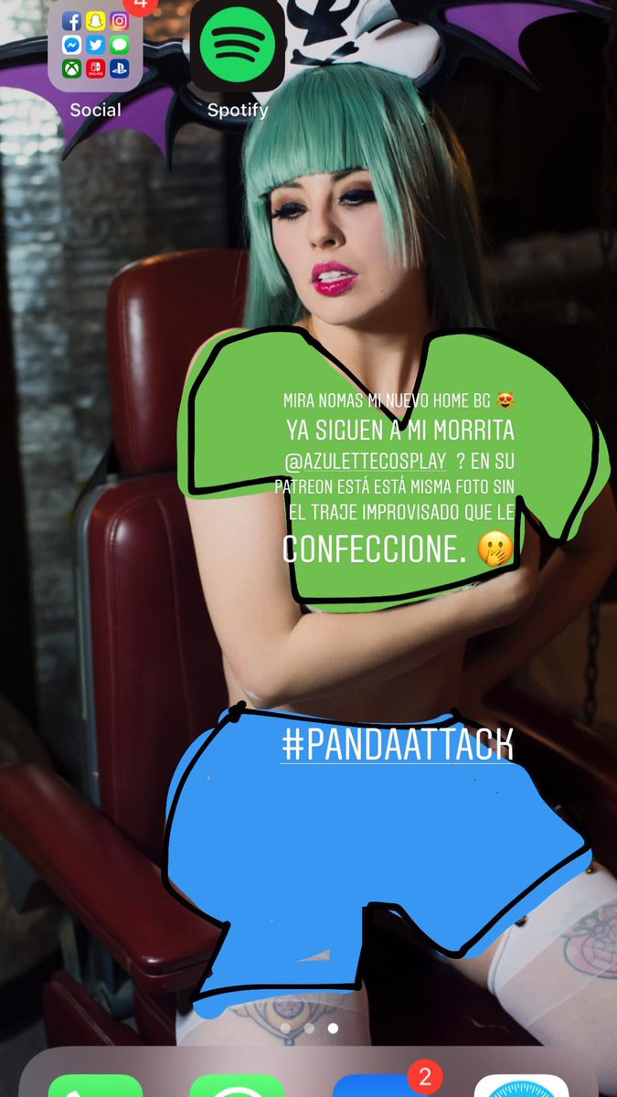 iiCabrales's tweet photo. New wallpaper 👀 go check out this morrita’s patreon @azulettecosplay she is cool AF #PandaAttack #Azulette https://t.co/XFbsxACOAZ