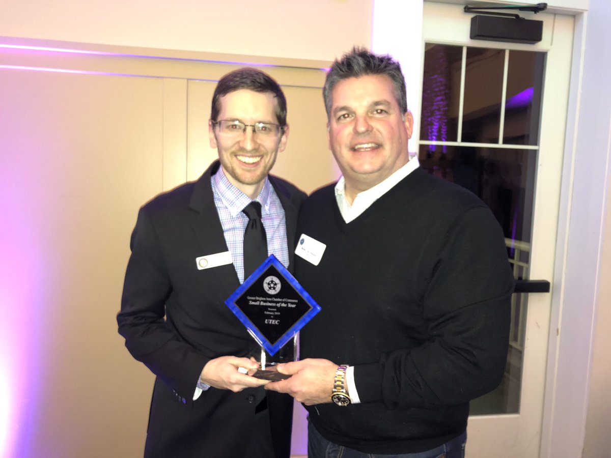 UTECIT's tweet photo. What an honor!!!!! Thank you @GBAChamber for awarding us as Small Business of the Year!!!!!! We are so proud to be a part of this amazing community! @kvankannel https://t.co/MAOFLU7SKw