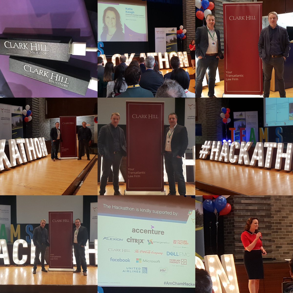 ClarkHillLaw's tweet photo. Clark Hill’s William Brophy &amp; Sam Saarsteiner attending #AmCham #Hackathon 2019 - 100 emerging leaders from member companies form multi-disciplinary, cross-sector teams to hack a solution to the #WorldofTalent Challenge. #AmChamHackers @amchamkatie @DublinCityUni @AmericanChamber https://t.co/0KLBuLC4KL