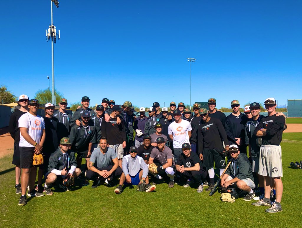 <a href="/dsarfate/">Dennis Sarfate</a> last day at the yard with us. Dude is a good man, good baseball player and good teammate. Awesome what he brings back to our team every year. #gothrowfuzz  #Yote4life