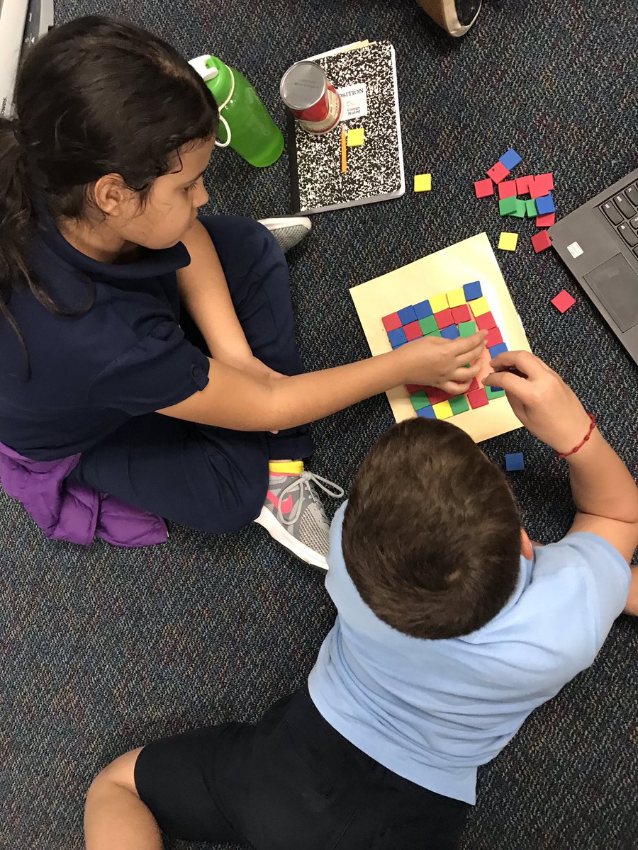 Ms_Guardino's tweet photo. We used tiles to determine the area of rectangles!  @cfisdmath @SheridanCFISD #classflow https://t.co/auHuPisjJl