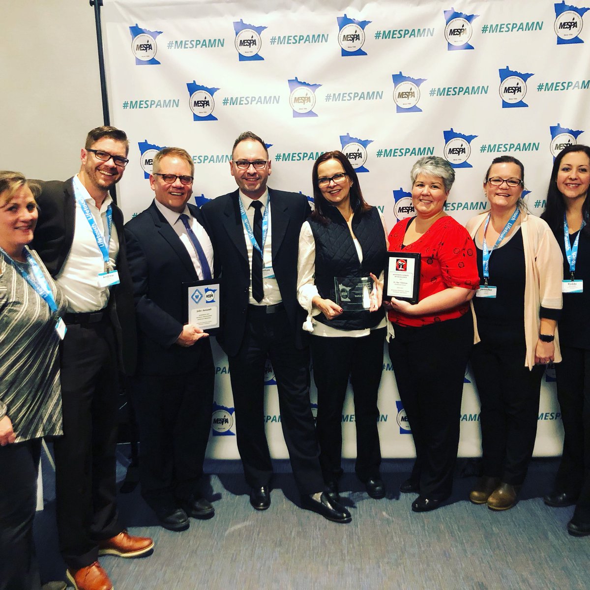TomCawcutt's tweet photo. Great time with colleagues at the 2019 MESPYs.  MESPA honors MN elementary principals.  Very honored and proud to be part of this association!  #MESPAMN #gohomecroft @MESPAprincipals @ISD709News https://t.co/OsaQ0MNjSt