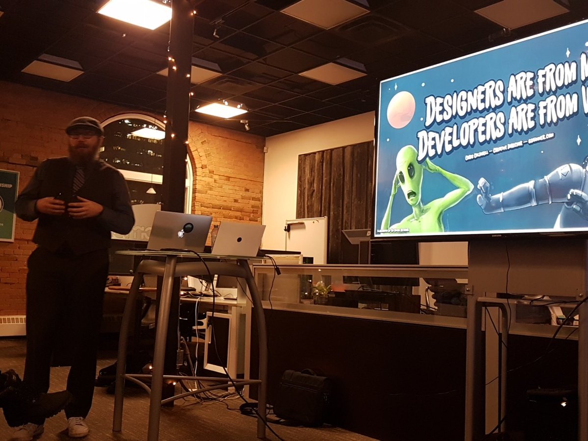 shhh_hina's tweet photo. "Introducing Chris "miraculous beard" Caldwell"
No one does intros like @MarkWYiu.
@caldwellcreates at #UXMeetupYEG https://t.co/aZWAJHTGHr