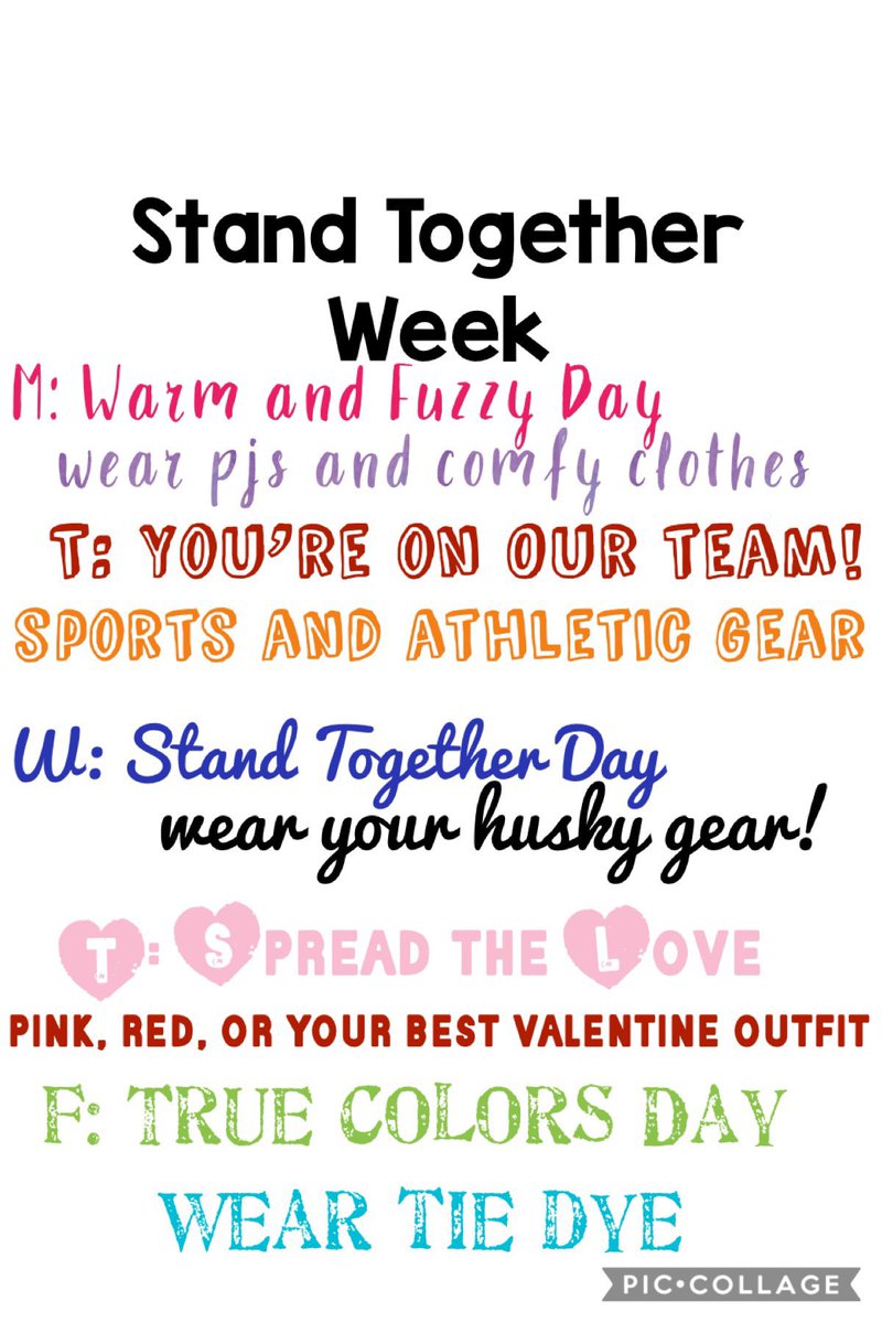 FortunaASB's tweet photo. Stand Together Week is NEXT WEEK! During this week, we come together to show how much we care for and appreciate each other. Stand Together and participate in the upcoming dress up days! Look forward to surprises and fun all week, ending with a pep rally on Friday! https://t.co/zaXOKYPdSK