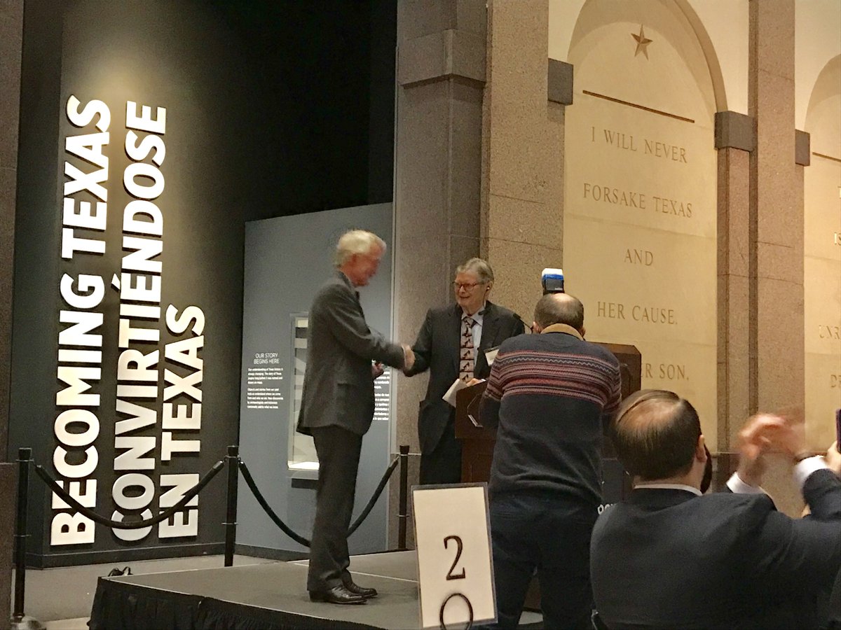 SweetwaterTXedc's tweet photo. Mr. #RodWetsel, Senior partner at Wetsel, Carmichael, Allen & Lederle, LLP, recipient of #ErnestESmith #Lifetime #Achievement Award from the #TJOGEL at the #BullockMuseum in #Austin #Congrats Rod on a well deserved award! #energy #windlaw #oilandgas https://t.co/py6qhW93SY