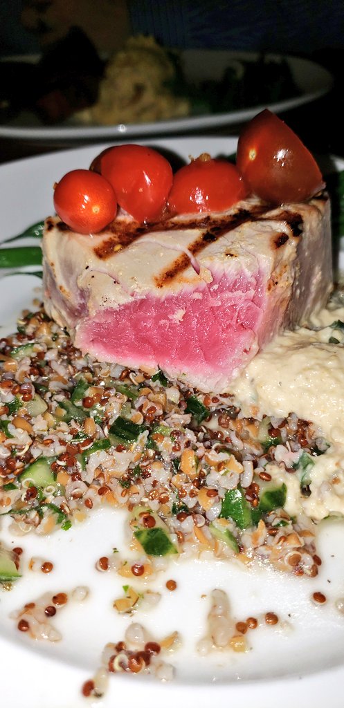 PhillyGrub's tweet photo. @AOC Tuna for me, meatloaf for hubby. Everything was delicious at @Seasons52. #seasons52 #seasons52harvest #dinner #valentinewarmup #sponsored https://t.co/S2pcw7TqbC