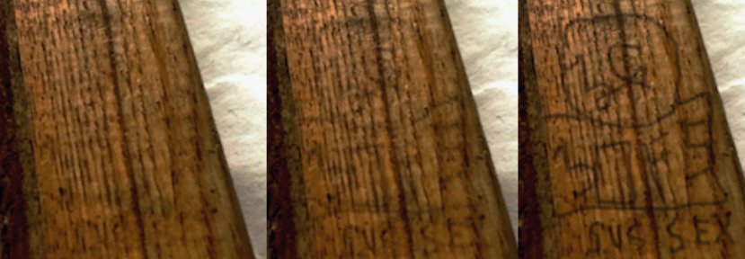 BrianGalama's tweet photo. Here is a little bit of what the British soldiers were writing on the stick from the 1700s. Even some of the 35th Regiment's fibres are still on the stick. Looks like they may have been playing for a mug? @HockeyHallFame @HockeyCanada @hockeynight @NHL @NHLPA @IIHFHockey #hockey https://t.co/zRstPvB3Hu