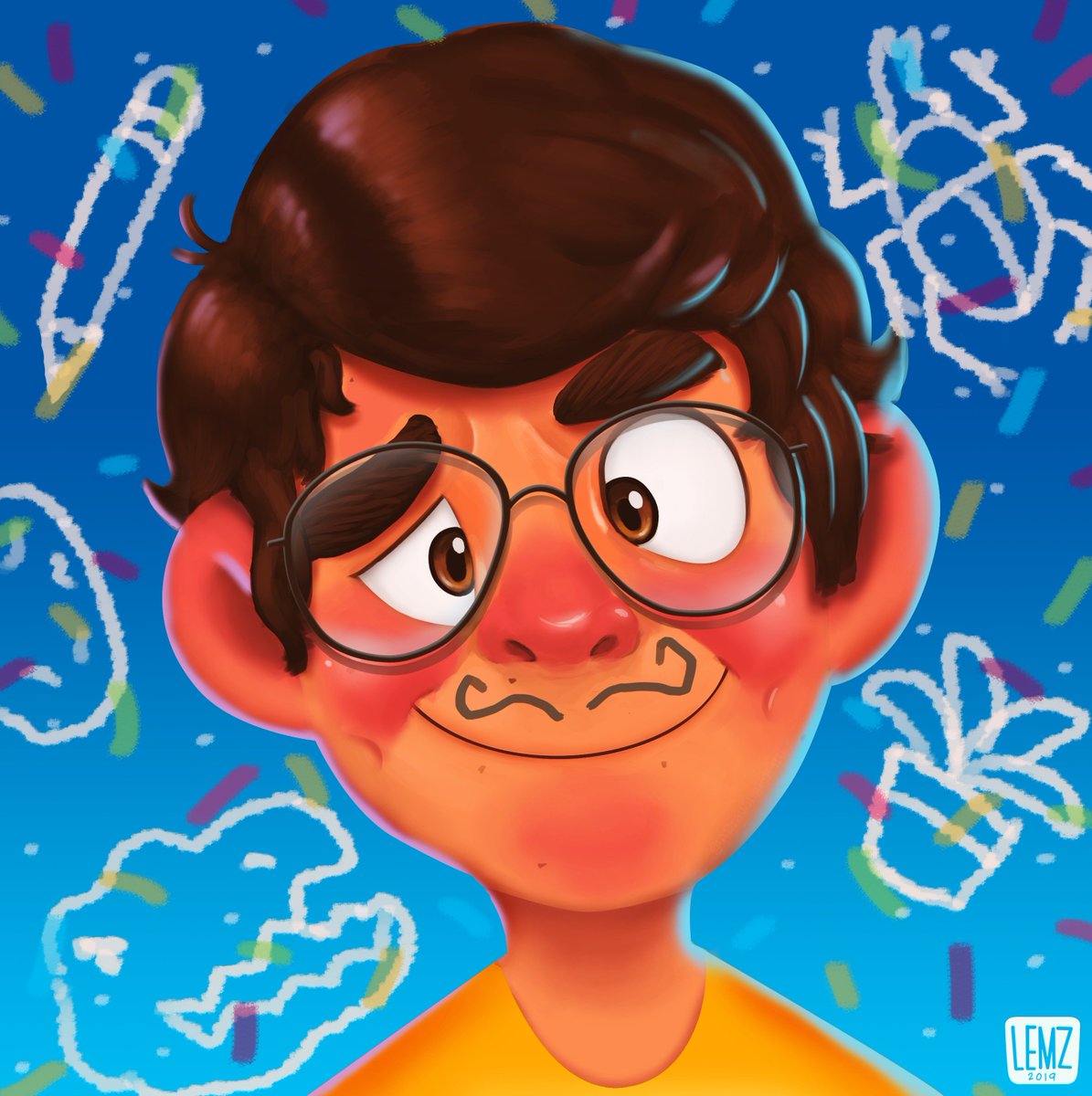 ADrawingPotato's tweet photo. New profile pic. Look at my too much gene being too much ๐
#Art #illustration #lemz #ADrawingPotato #characterdesign #character #ArtistOnTwitter #follow #followme #portrait #selfportrait #digitalpainting #plants #mustache #dinosaur #bugs #potato #pencil #drawing #beetle https://t.co/n4ubrZtJGM