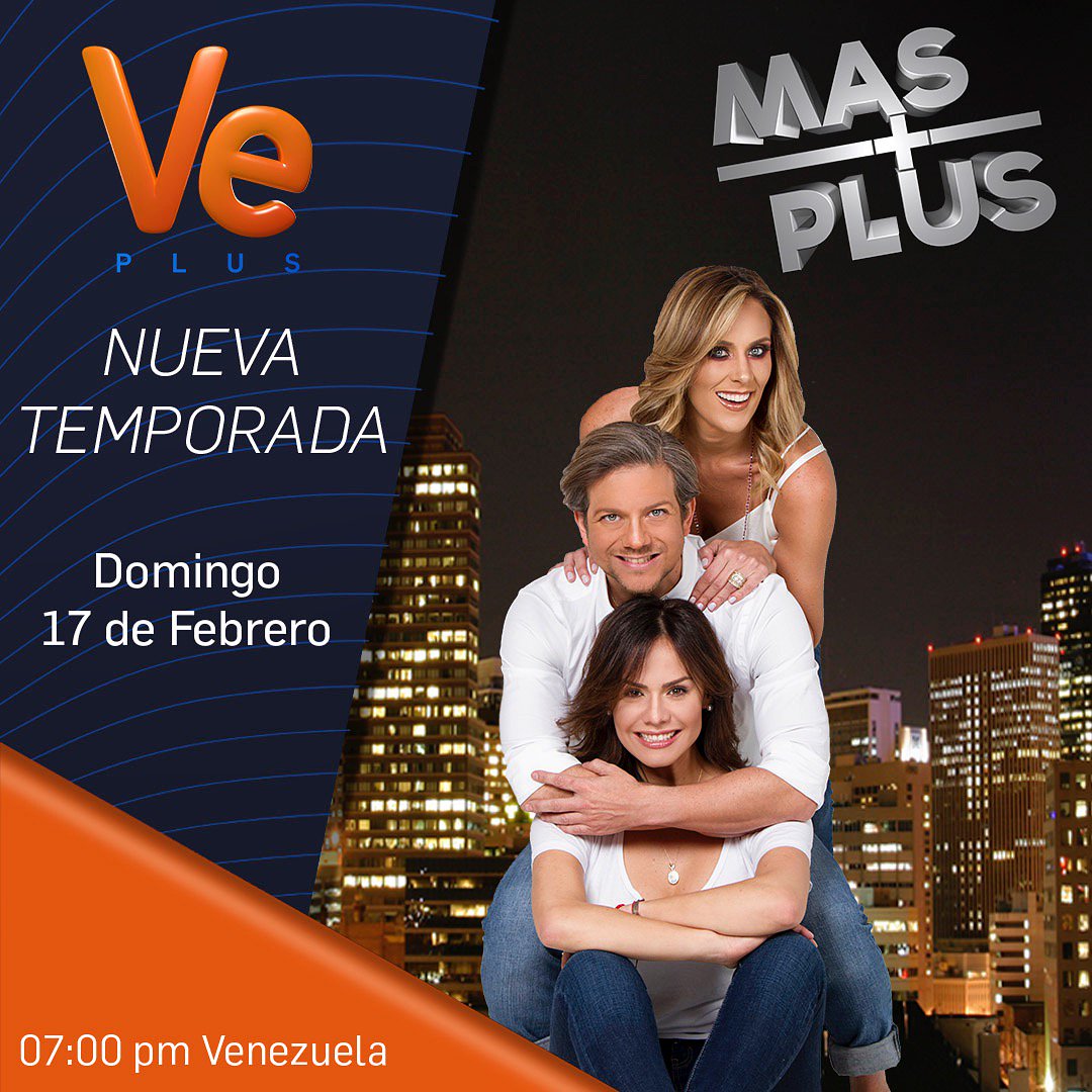Venevision Plus (@venevision_plus) on Twitter photo El próximo domingo 17 de febrero estrenamos nueva temporada de <a href="/masplusoficial/">Más Plus</a>. #DateElGusto de disfrutar de dos horas cargadas del mejor entretenimiento junto a <a href="/cynthialander/">Cynthia Lander</a> <a href="/lamarisolrr/">Marisol Rodríguez</a> y <a href="/fernandelfino/">FERNANDO DELFINO</a> desde las 7:00 pm. El próximo domingo 17 de febrero estrenamos nueva temporada de <a href="/masplusoficial/">Más Plus</a>. #DateElGusto de disfrutar de dos horas cargadas del mejor entretenimiento junto a <a href="/cynthialander/">Cynthia Lander</a> <a href="/lamarisolrr/">Marisol Rodríguez</a> y <a href="/fernandelfino/">FERNANDO DELFINO</a> desde las 7:00 pm.