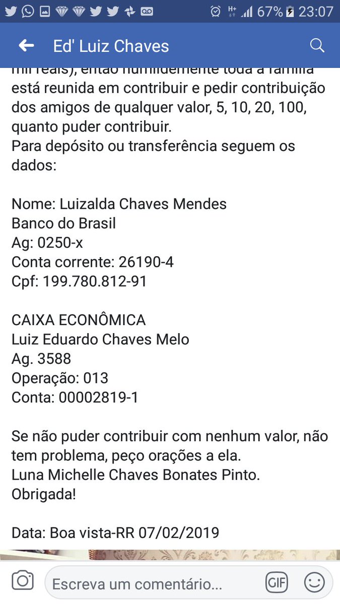 EdeolhonoBBB's tweet image. Gente moro em Boa Vista - Roraima e estou pedindo ajuda/socorro pra esse anjo, dá RT por favor, contribuam, ela precisa mt de ajuda pra fazer essa cirurgia! @whindersson @amorimvivian_ @luisasonza @MariliaMReal @neymarjr @maisasilva @carlinhosmaia ajudem pelo amor de Deus! 🙏🙏