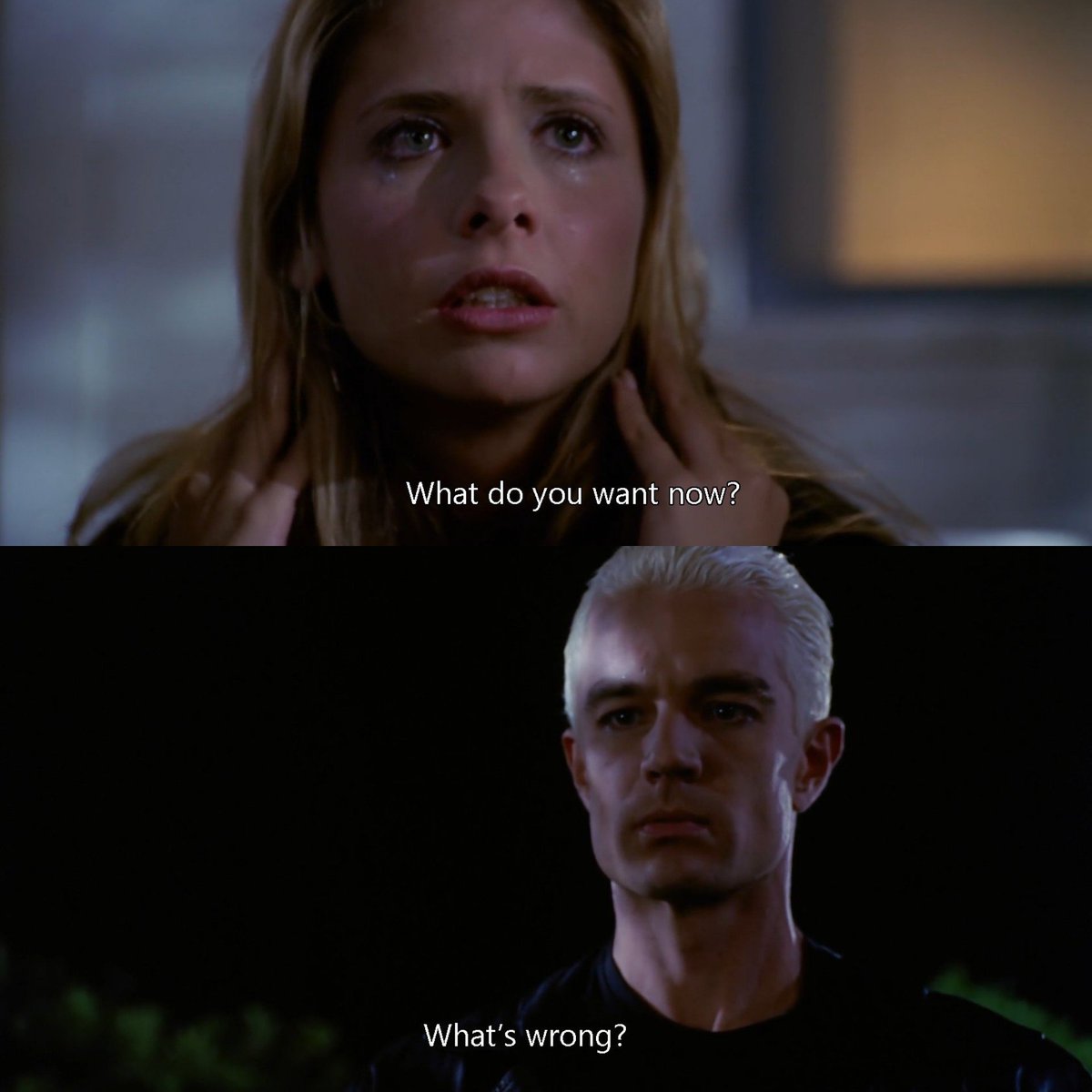 SpuffyLatino's tweet image. "I love that she doesn't know what to do with it,he doesn't know what to do with it..I just love that. She decides to let him try to comfort her.This is just a beautiful shot of these two. Not knowing where they are or what to do with themselves."- Douglas Petrie (Fool for Love)