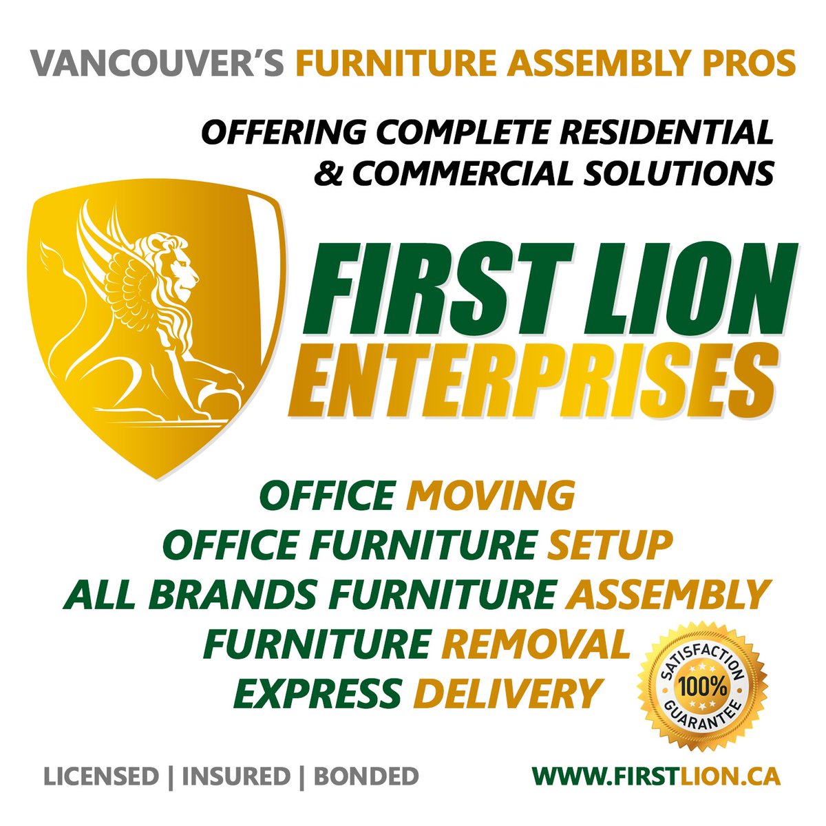 FirstLionEnt's tweet image. First Lion Enterprises - Furniture Assembly Services - mailchi.mp/af76ed18de32/f…