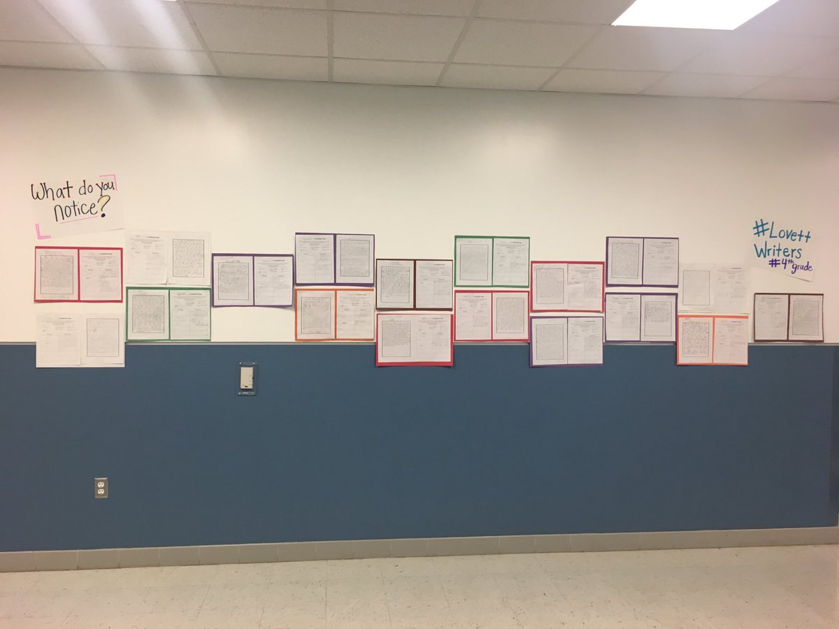 AlexIngrahamHTX's tweet photo. What do you notice? #lovettwriters #elementary #education #edu #writers #workshop #expositoryessay #compliments #celebration #elem ⁦@lovettstrong⁩ https://t.co/RrRTFGdjV6