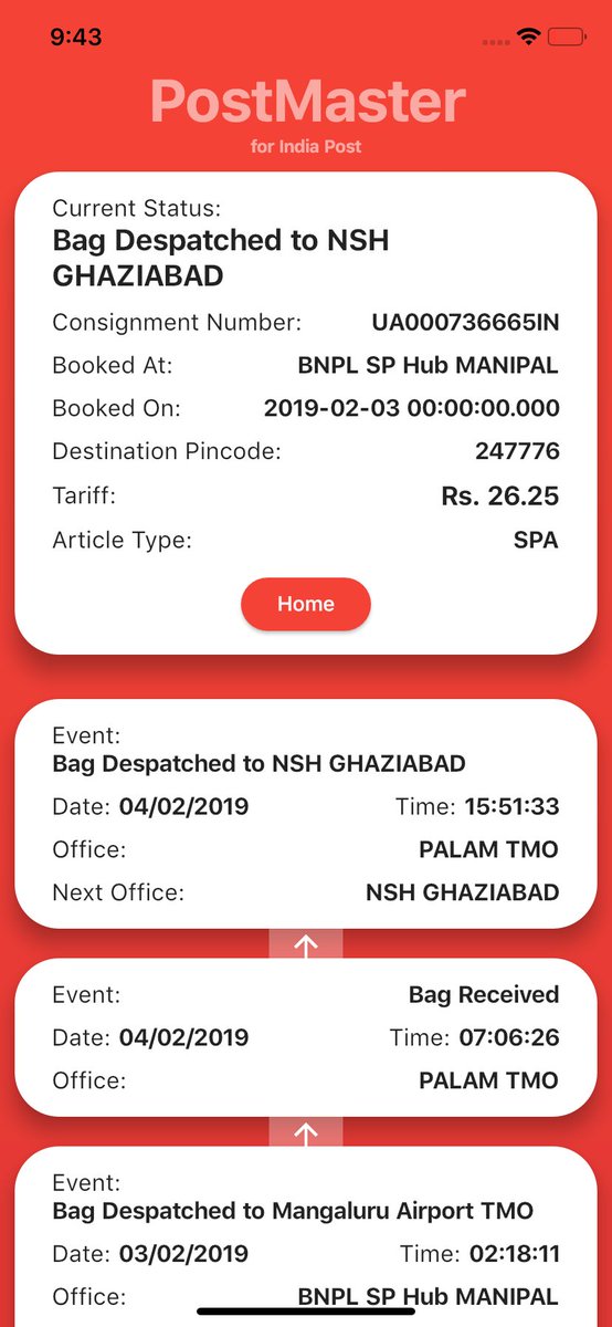 PostMaster_app's tweet photo. @vijayrawat2 @IndiaPostOffice Track your #SpeedPost with #PostMaster App for #India #Post. Download Now!
PlayStore: https://t.co/nTZZxzs7az
AppStore: https://t.co/7qkBoDr3gL https://t.co/oXUKM5tOrA