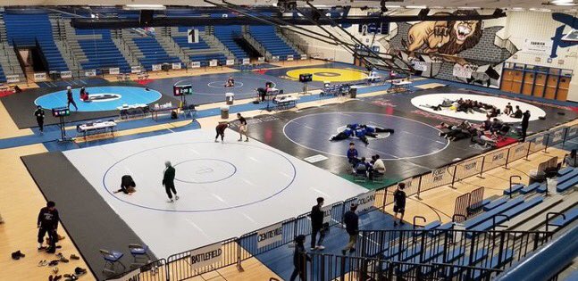 WestfldGrappler's tweet photo. After Day 1 of Regional Championships at Fairfax....Johnson, Tibbetts, Harshbarger, Moses, and Hussein in Semi!  Chandler, Beals, Sin, Alcocer, Villarroel, Hampton, Machuca and Deans still alive.  Team in 3rd Place. https://t.co/GvT7rrxi3g