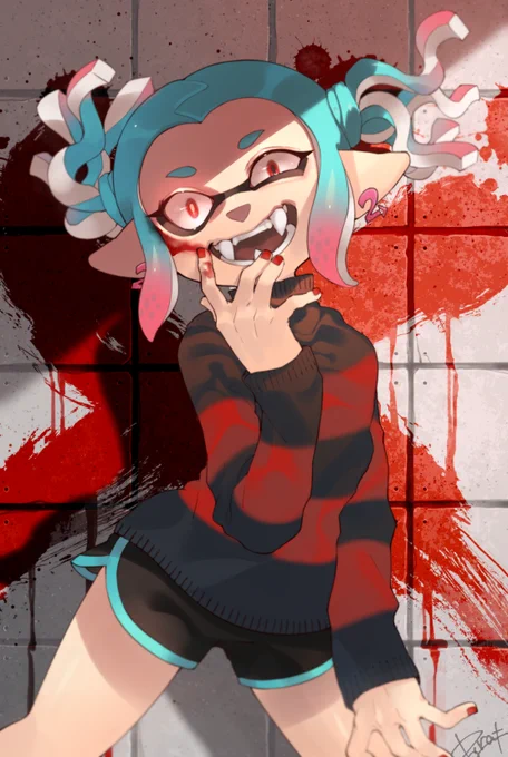 Xブラッドのツインテちゃんがドタイプで好き&好き。
#Splatoon2 