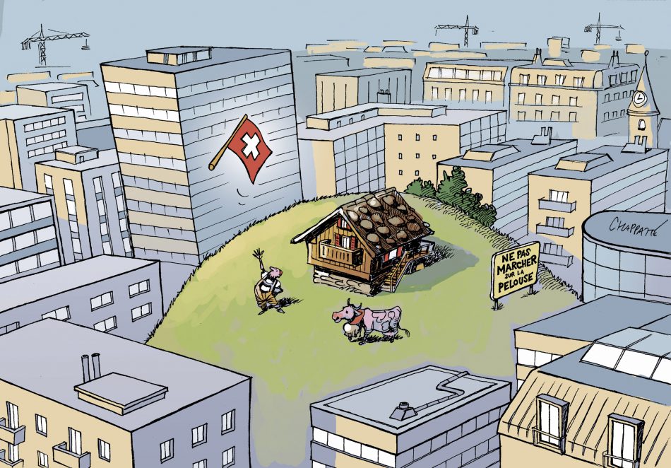 Mitage du territoire et urbanisation galopante (@ Chappatte): VISITEZ NOTRE GALERIE DE DESSINS ICI > chappatte.com/?post_type=art…