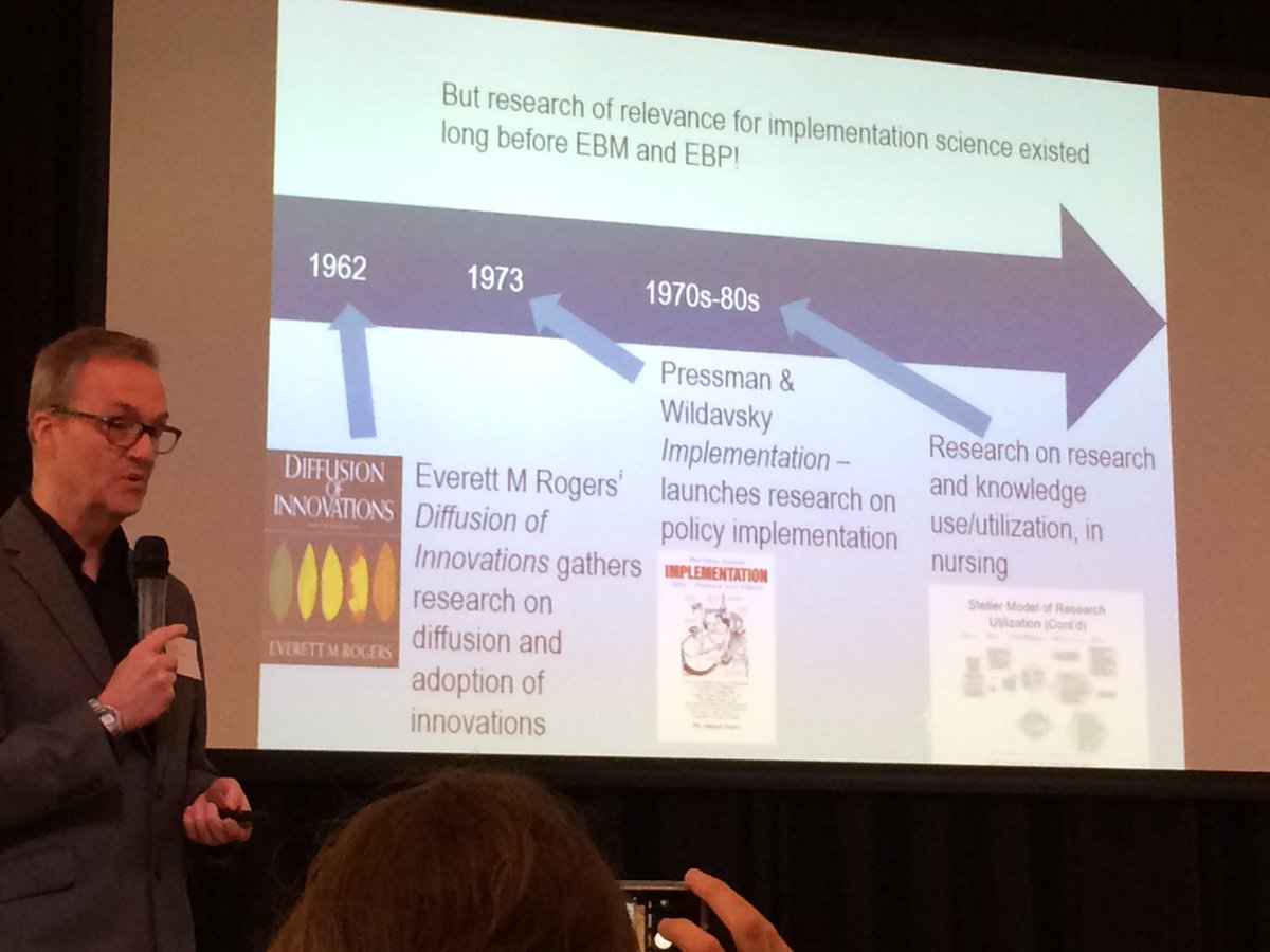 _aziemann's tweet photo. Innovation research existed before #implementationscience and #EBM (and are still relevant fields next to IS) - good reminder by Per Nilsen #diffusionofinnovation #policyimplementation #knowledgeutilization #interdisciplinarity #WeekvandeImplementatie https://t.co/oWfJQzF69C