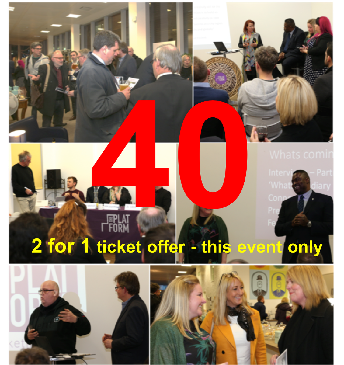 ThePlatformLCR's tweet photo. Who loves the number 40? It's our avg professional, lively, talented attendees at each Platform event. Just passed it at 8.57am. #Liverpool @hilldickinson Next Wed 13th 17.30 bring a friend 2 for 1! Details https://t.co/EETdQd6PMw #business #marketing Always great connections! https://t.co/TTDcPQmsYd