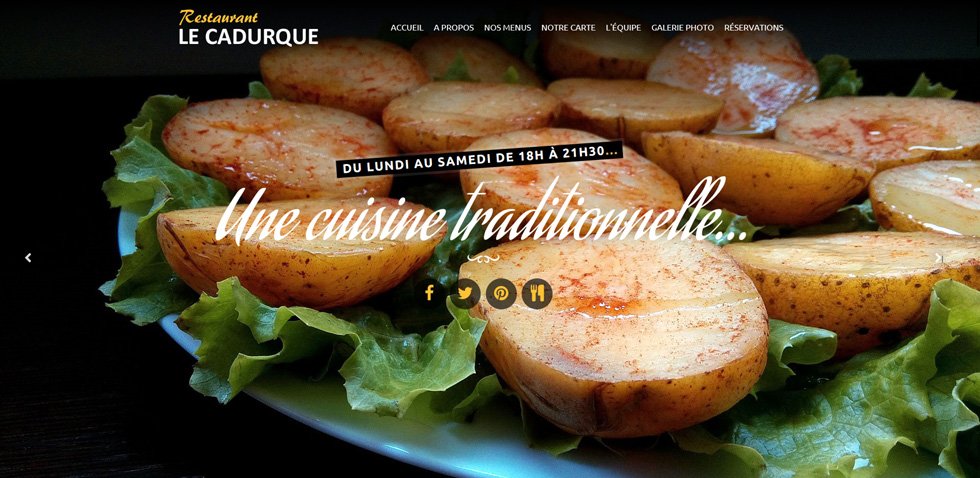 Création de #site #internet pour #restaurant à #Cahors  tout compris : hébergement, nom de domaine, maintenance, mises à jour.  Démo : promo-demo-4.webandcom.fr
Plus d'infos au 07 70 45 20 06 ou à support@webandcom.fr.