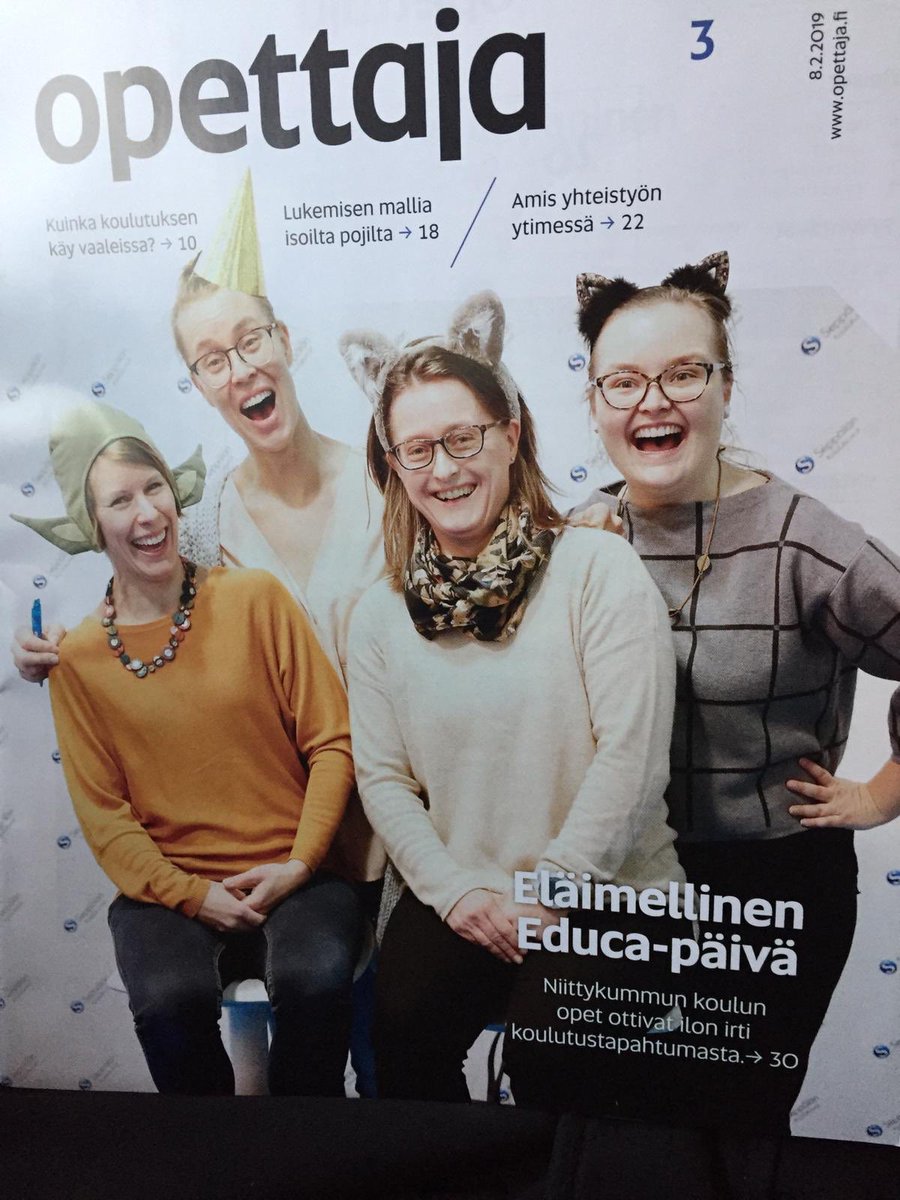 sinisalo_maija's tweet photo. Meidän mahtava ja upea opeporukka ❤️ #Niittykummunkoulu @OpetusEspoo #yhteisöllisyys #educamessut2019 #opettajalehti https://t.co/Y7EPzSgE6m