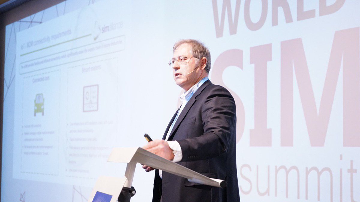 Luxatia_intl's tweet photo. Up next, @mscarlatella from @SIMalliance addresses #eSIM momentum with real life references and #security challenges at the #WorldeSIM2019 https://t.co/BterseBO7C