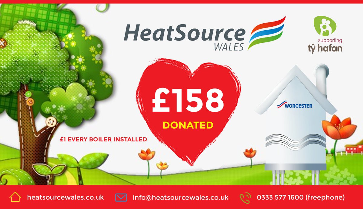 Heatsourcewales's tweet photo. HeatSource Wales are proud sponsors of @tyhafan chidren's hospice. Over the last 3 months we've donated £1 for every boiler we've installed, making up a £158 donation.

We'd like to say a massive thanks to the staff at the centre for the amazing work they do 🙌👏 https://t.co/OzPdwe0Vuj