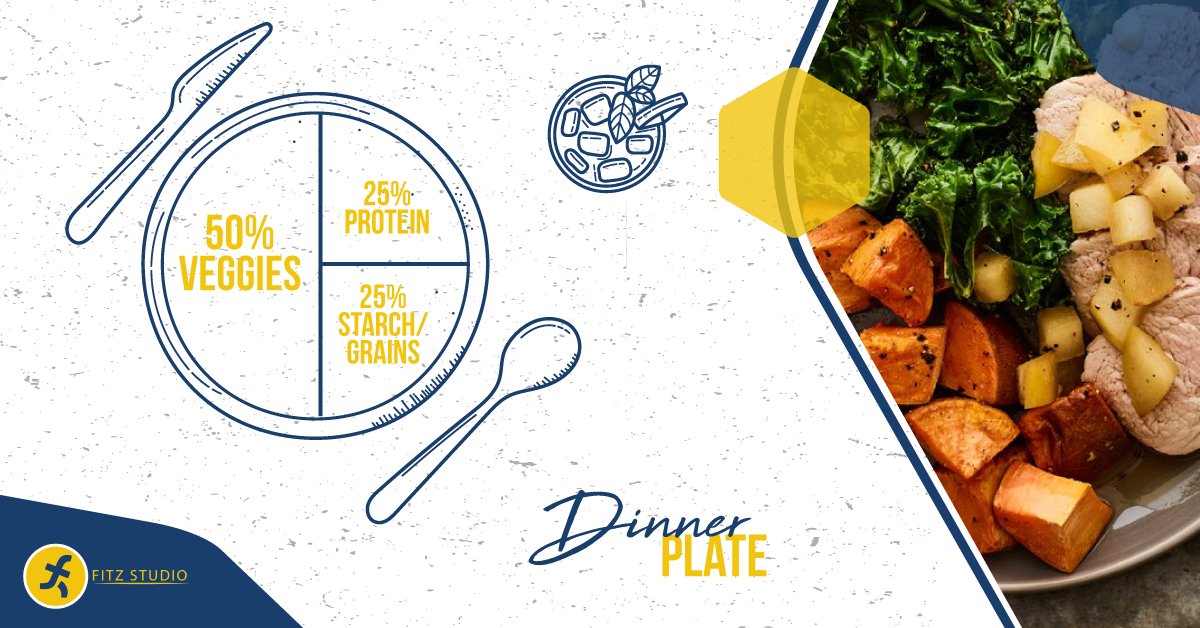 A perfect wholesome dinner plate, filled with nutritious calories made to balance your healthy diet.
.
#fitzstudio #dinnerplate #healthycalories