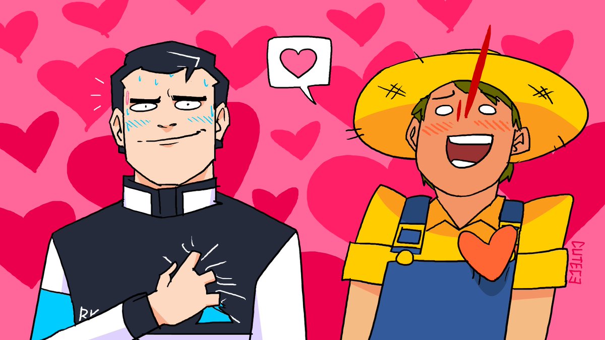 Cute_C3's tweet photo. My 2 favorite jerks…  Just realized how similar they are XD   
Shane from Stardew Valley and Gavin Reed from Detroit: Become Human.
(not my farmer, just drew a generic one) <3
    
#dbh #reed900 #gavinreed #detroitbecomehuman #stardewvalley #stardewfarmer #stardewshane #rk900 https://t.co/T3haHnBwXx
