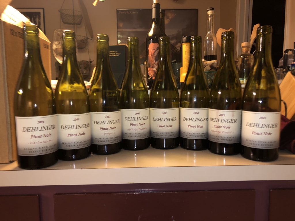 AffordCollector's tweet photo. #Dehlinger #PinotNoir @RRVWinegrowers @sonomavintners group favorites: 2001 Old Vine Reserve, 2004 Estate, 2001 Estate https://t.co/fSbWW4Y8mJ